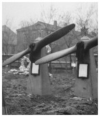 Tomb markers of downed Soviet pilots (Mukden, China, May 1946) ~ Click here to view this image in context